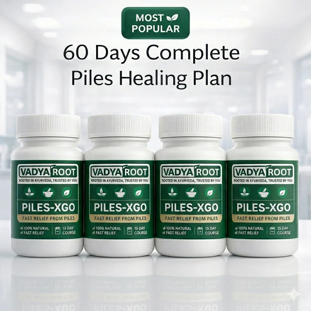 Vadyaroot Piles-XGO 60 Day complete ayurvedic herbal wellness pack for piles