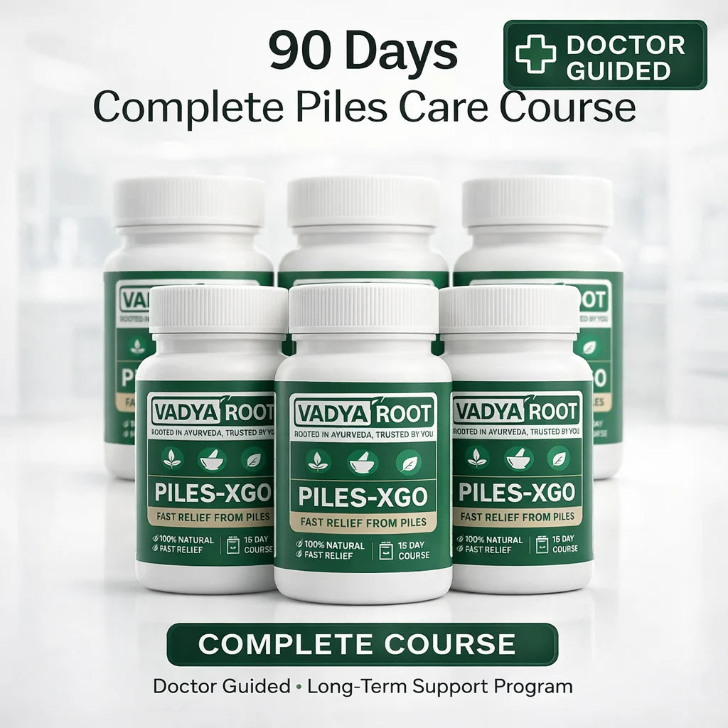 Vadyaroot Piles-XGO 90 Day best seller ayurvedic herbal program for piles relief