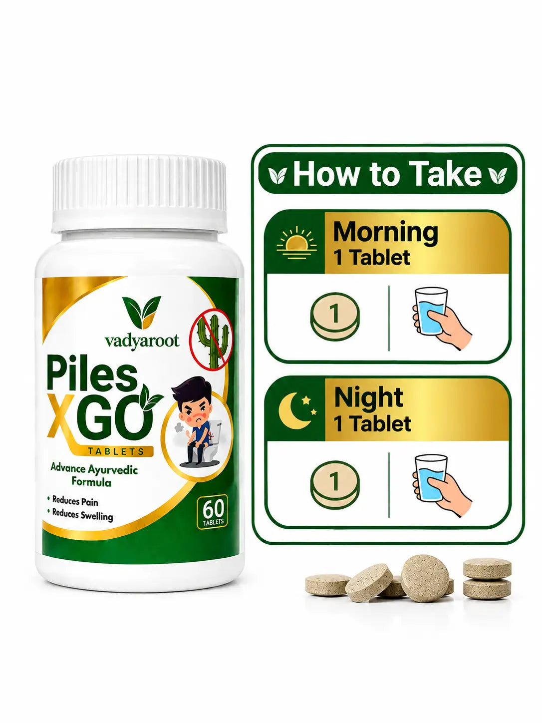 Take one tablet in the morning and one in the evening after a meal.
