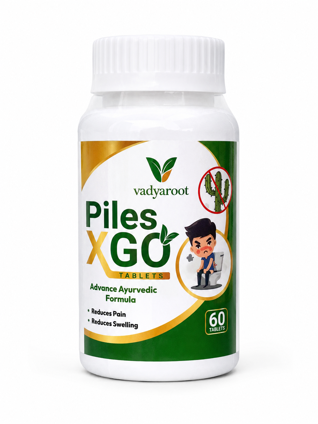 Vadyaroot Piles-XGO | 100% Ayurvedic Herbal Supplement | 30 Day Pack