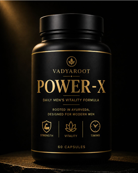 Vadyaroot Power-X – Stamina, Strength & Performance Capsules for Men (60 Capsules) 30 day pack