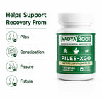 Vadyaroot 30 day herbal piles supplement front packaging
